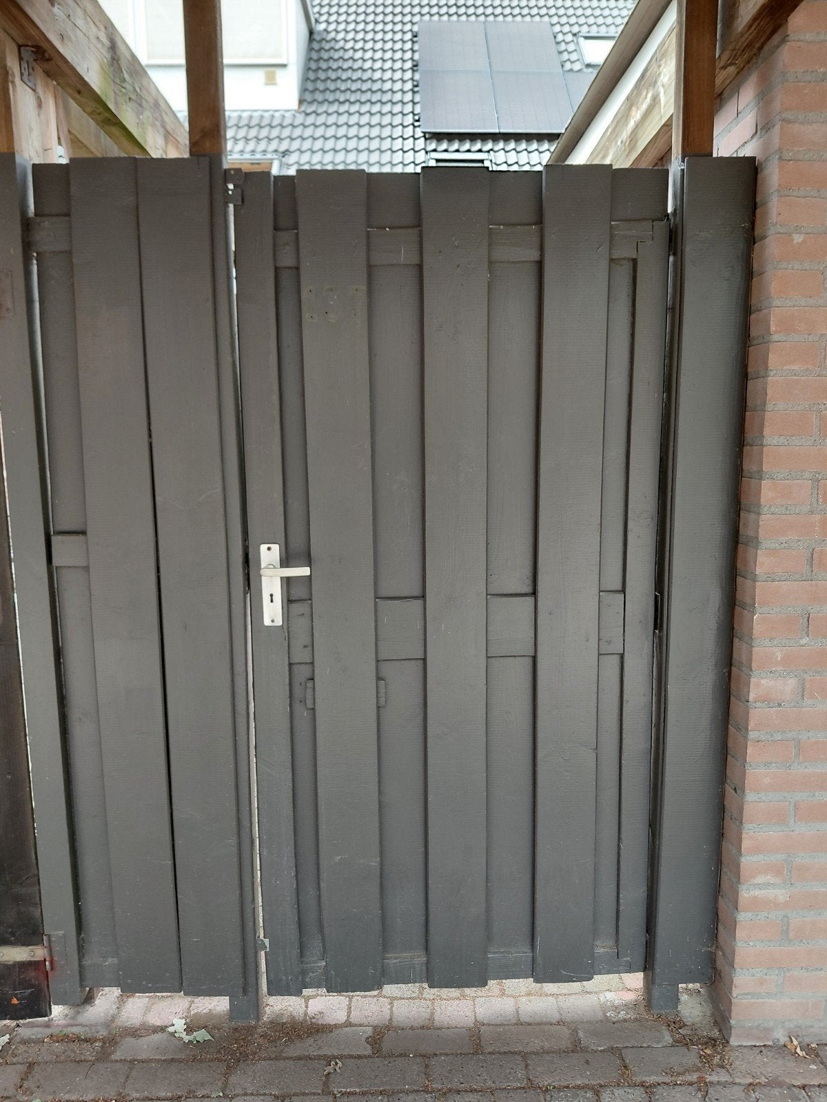 Poort 180x90 cm met goed hang- en sluitwerk, Gebruikt, 80 tot 100 cm, Overige typen, Minder dan 200 cm