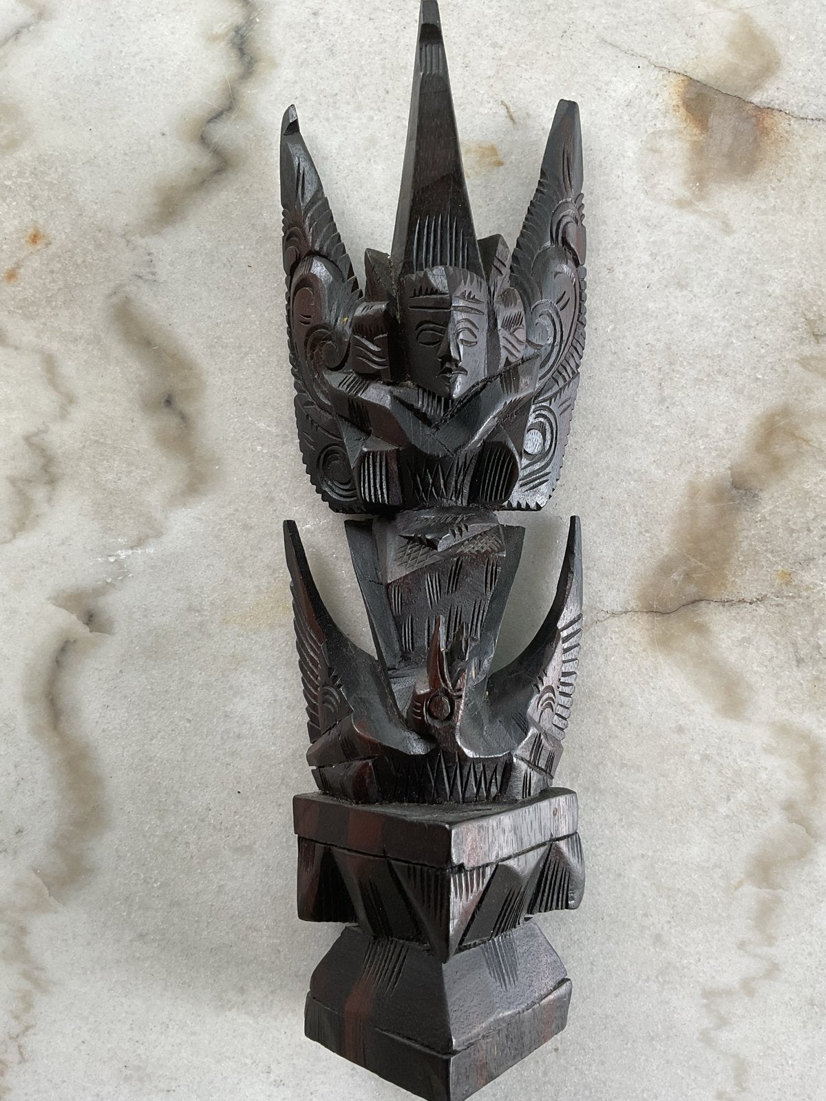 Houten Balinese Garuda Beeld - Handgesneden, Antiek en Kunst, Kunst | Beelden en Houtsnijwerken, Ophalen of Verzenden, Handgemaakt
