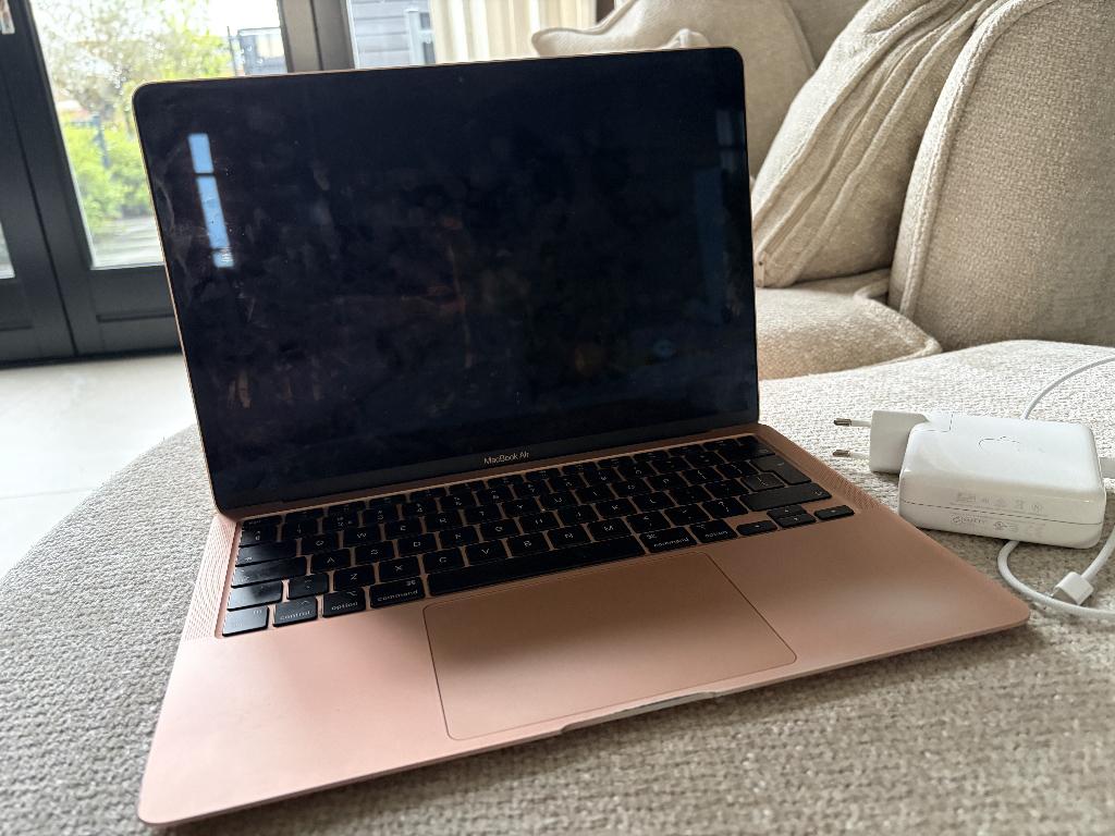 Apple MacBook Air M1 2020 Rose Gold 256GB – Zeer nette staat, 256 GB, Qwerty, 8 GB, 13 inch