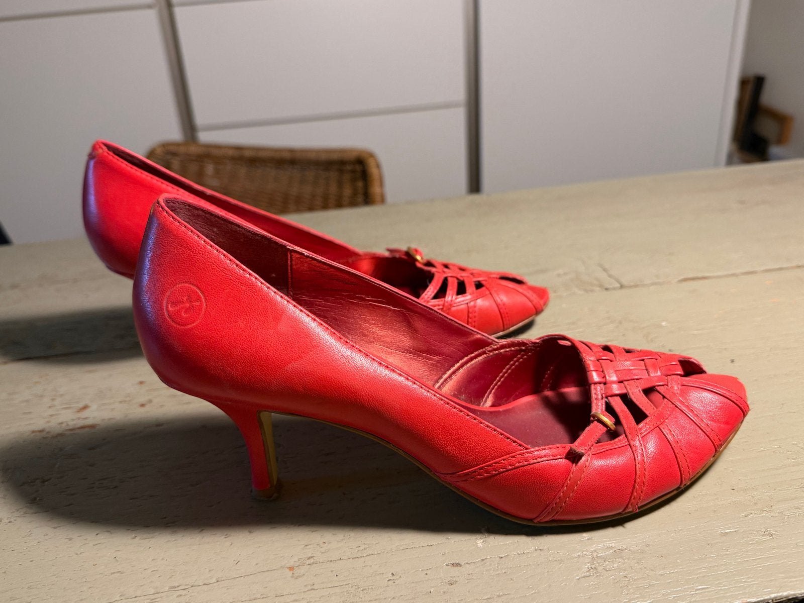 Bronx roze-rode pumps, izgs, maat 39, Ophalen of Verzenden, Zo goed als nieuw, Rood, Pumps