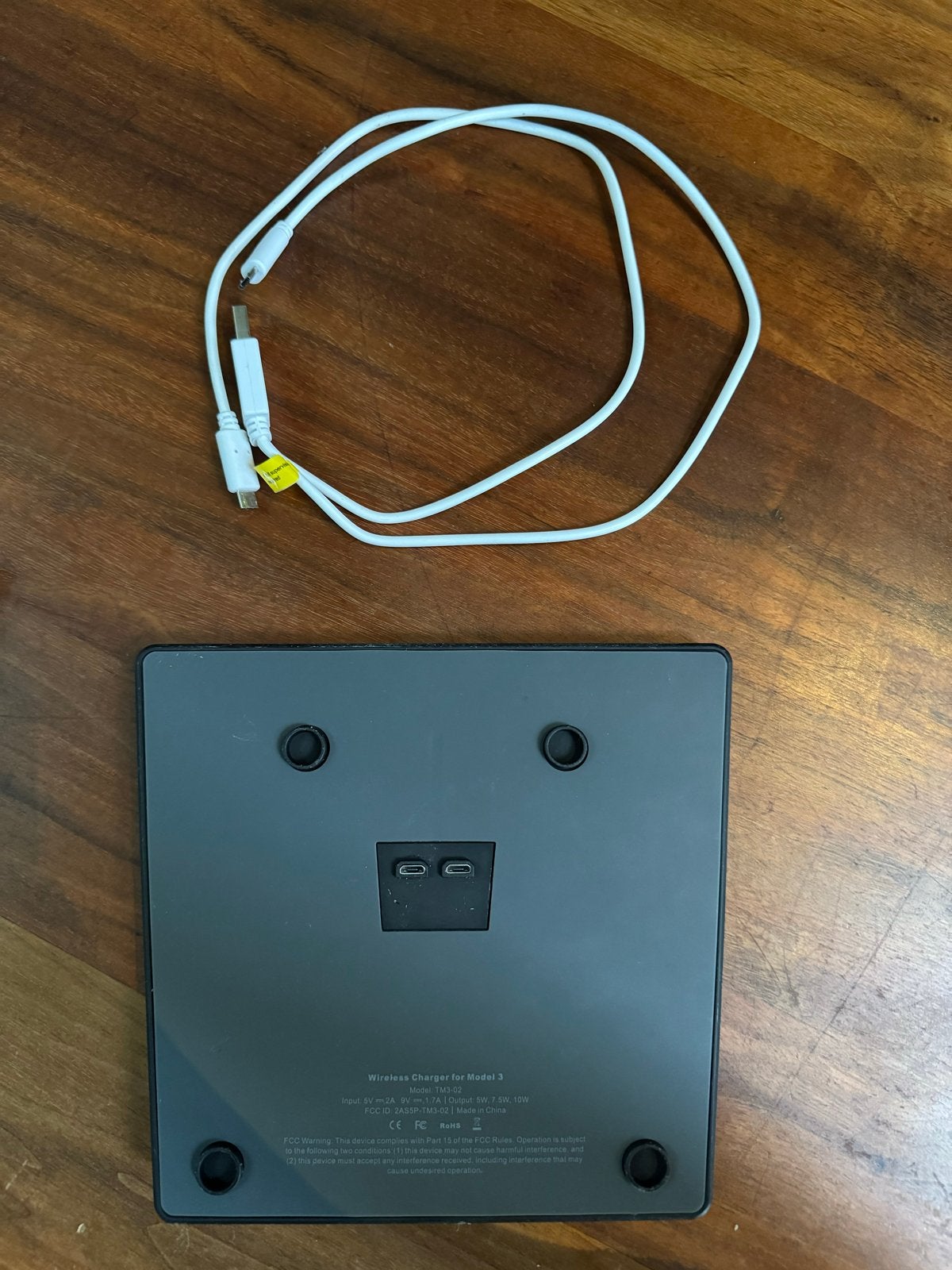 Draadloze oplader voor Tesla Model 3 (2 telefoons), Auto diversen, Ophalen of Verzenden, Gebruikt