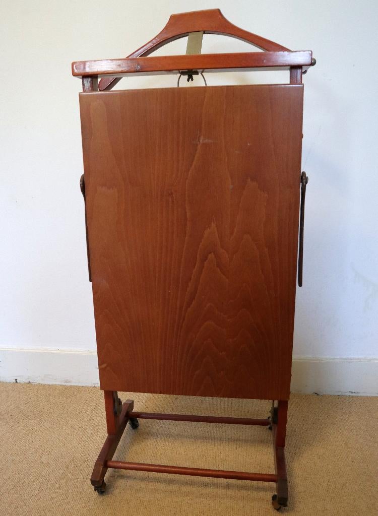 Vintage Elektrische Broekenpers - Houten Frame met Groene St, Ophalen of Verzenden