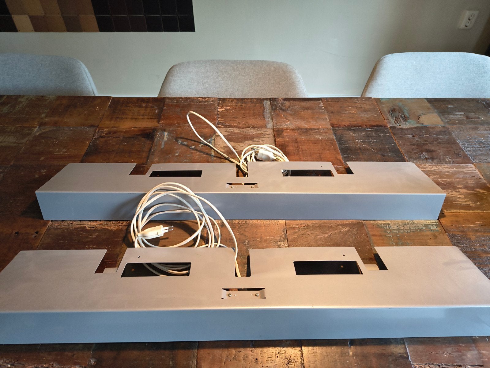 Plank verlichting, Huis en Inrichting, Lampen | Overige, Gebruikt, Grijs, IKEA, Ophalen