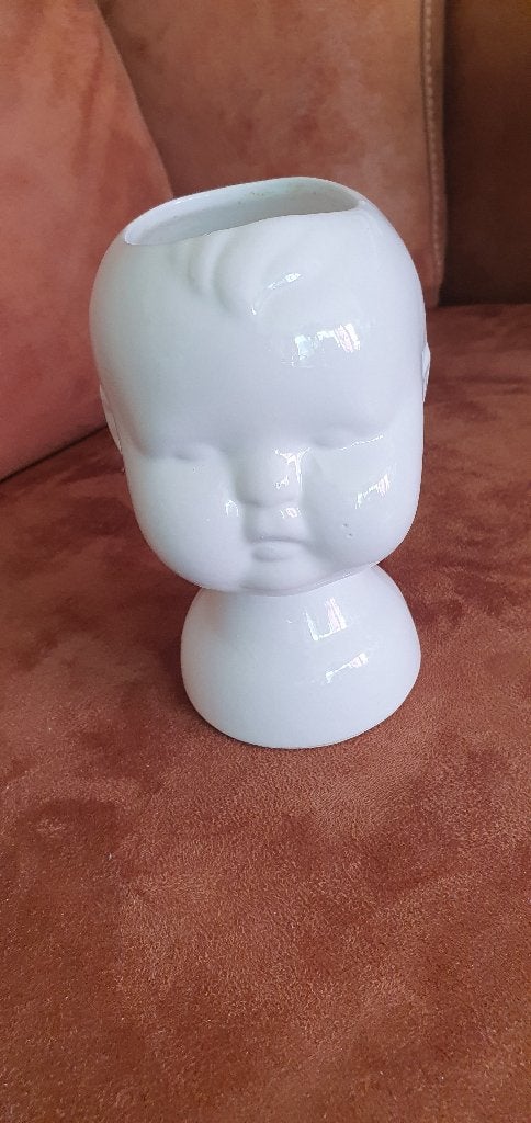 Keramieken Kinderkopje Maceta - Unieke Bloempot, Antiek en Kunst, Ophalen of Verzenden