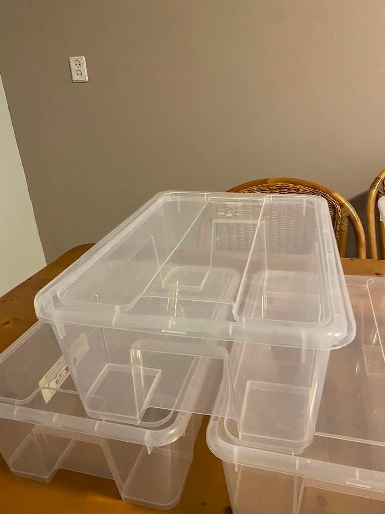 5 IKEA PLASTIC BOXES, Ophalen, Minder dan 50 cm, Minder dan 40 cm, Nieuw