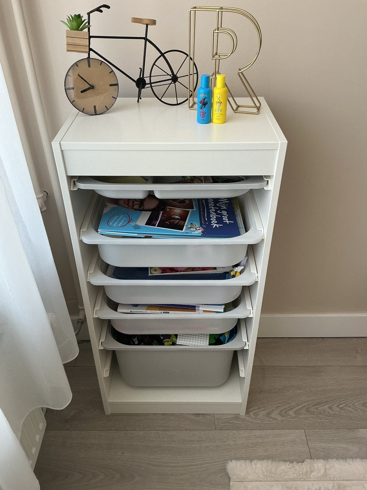 Witte opbergkast met lades - Ideaal voor kinderkamer, Kinderen en Baby's, Kast, Ophalen of Verzenden, Zo goed als nieuw, 75 tot 100 cm