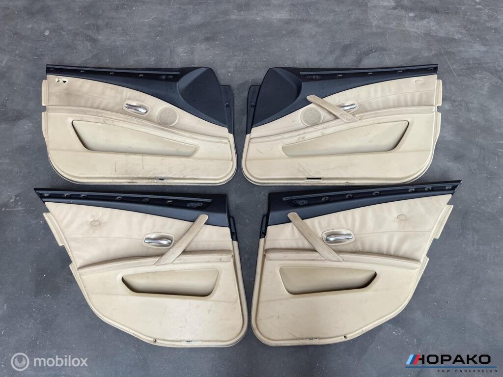 Deurpanelen set beige leder BMW 5 serie E60 E61 LCI, Auto-onderdelen, Gebruikt, Einsteinlaan 5 rijswijk, Bmw, Ophalen of Verzenden