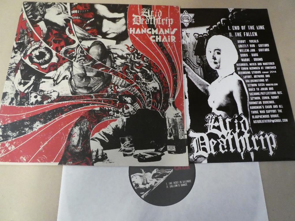 Acid Deathtrip / Hangman's Chair (2014) zwart vinyl, Inclusief binnenhoes, Verzenden, Zo goed als nieuw, 12 inch