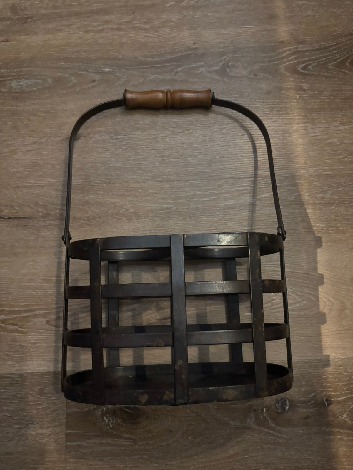 2 flessenrekken/houders Brocante, Ophalen of Verzenden, Zo goed als nieuw, Hout, Minder dan 5 flessen