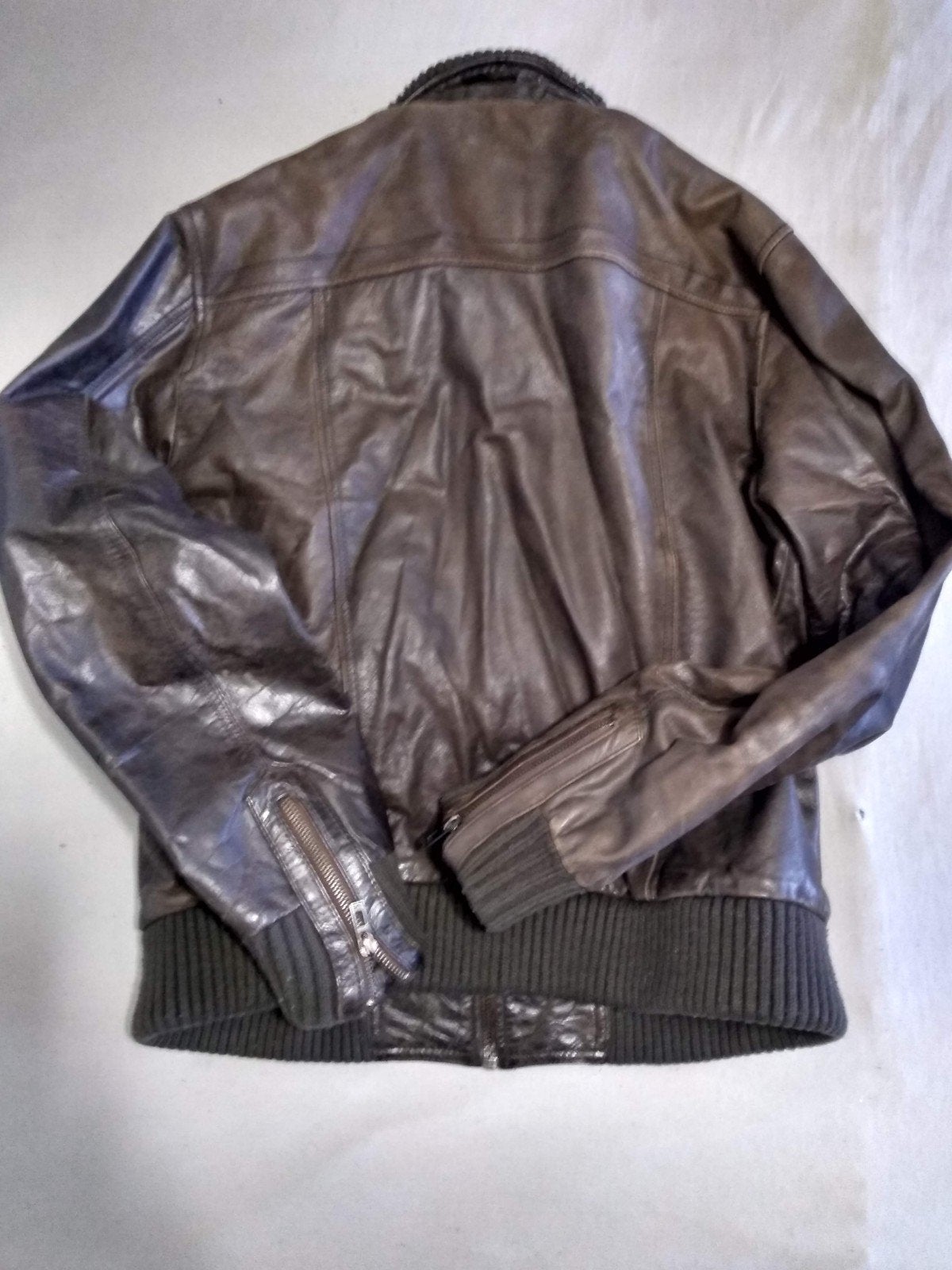 Leren jack, Kleding | Heren, Ophalen of Verzenden, Gedragen, Bruin