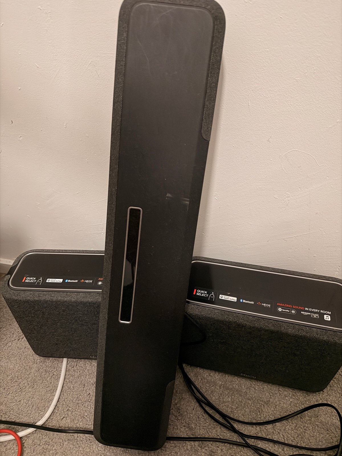 Denon Home 250 (2x) en Denon Soundbar 550 Zwart, Bluetooth, Ophalen, Zo goed als nieuw, Speakerset