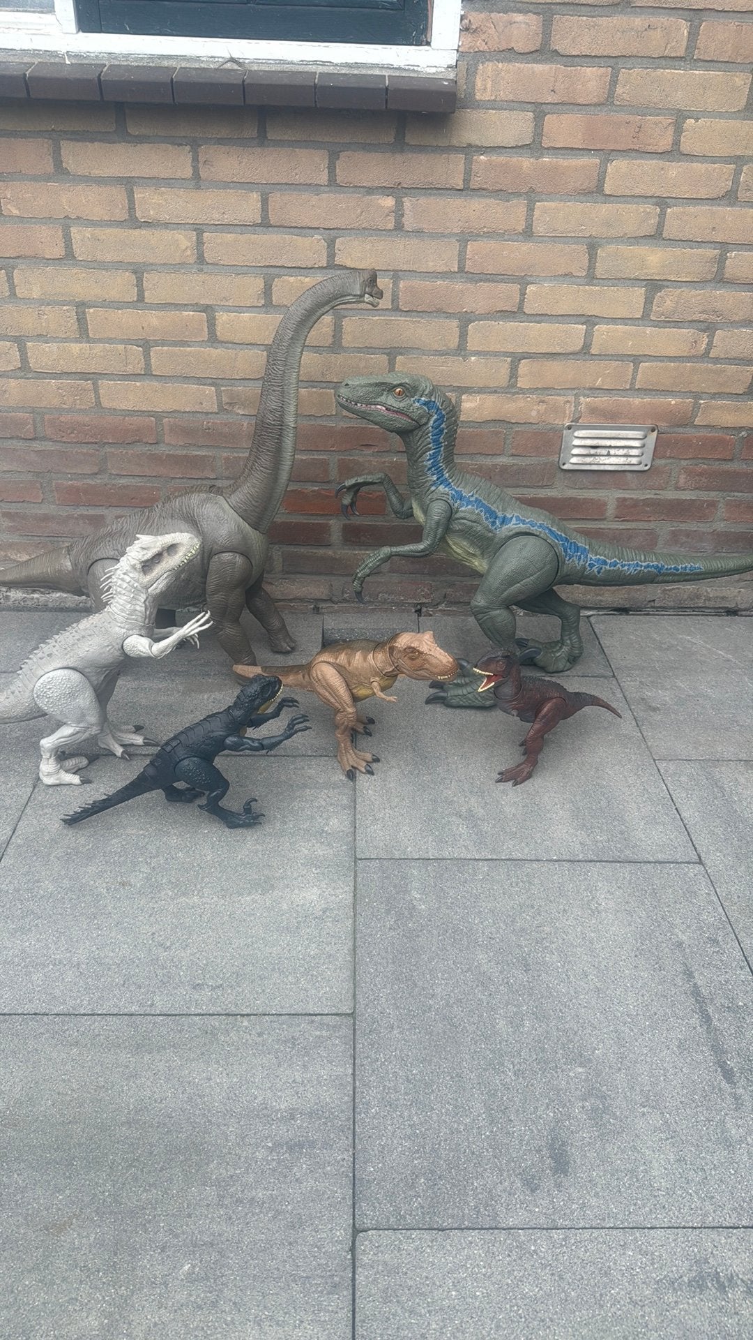 Jurassic World  dino"s       6 stuks, Ophalen of Verzenden, Zo goed als nieuw
