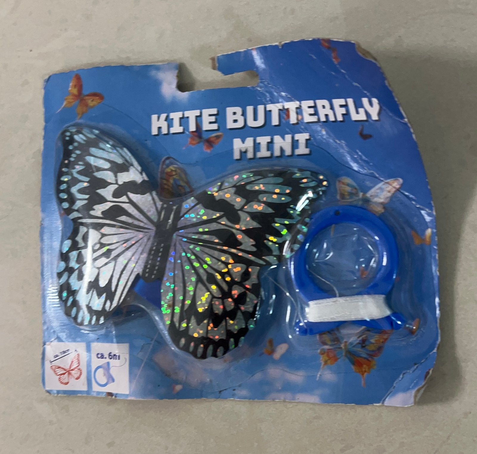 Mini Vlinder Vlieger - Nieuw in verpakking, Ophalen of Verzenden, Nieuw, Eenlijns, Vlieger