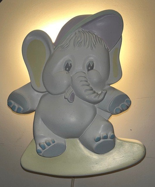 Vintage olifant wandlamp, Ophalen of Verzenden, Gebruikt, Overige materialen
