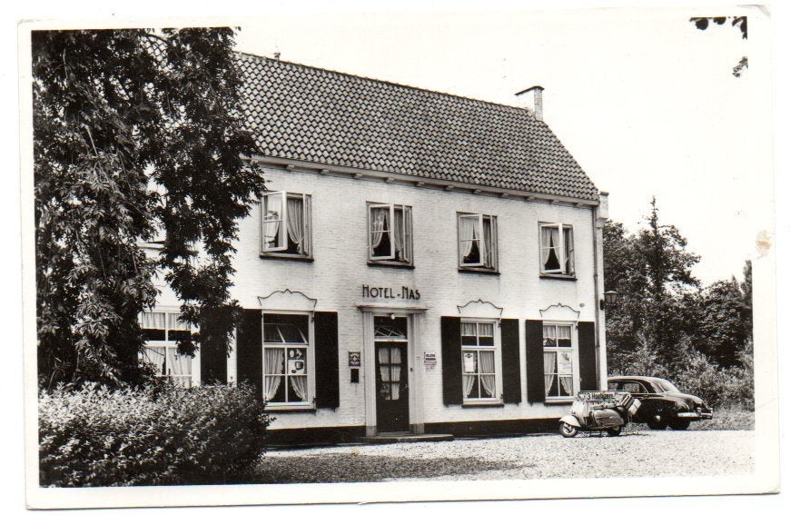 Bemmel Hotel NAS auto scooter 3 Hoefijzers bier reclame, Ophalen of Verzenden, 1960 tot 1980, Ongelopen, Gelderland