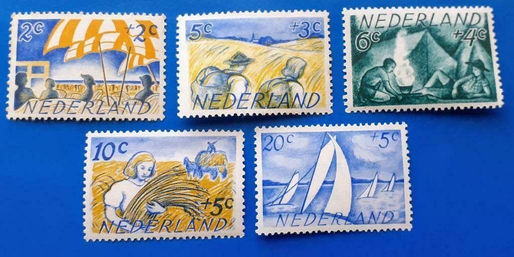 NVPH 513-517 Zomerzegels 1949, Verzenden, Na 1940