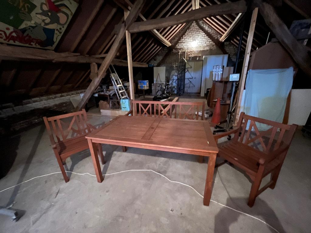Tuinset, Ophalen, 5 zitplaatsen, Teakhout, Nieuw