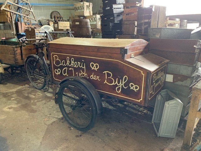 Antieke bakfiets 'Bakkerij A.J. van der Bijl' - Vintage, Terugtraprem, Gebruikt, Goederen, Barrelatelier