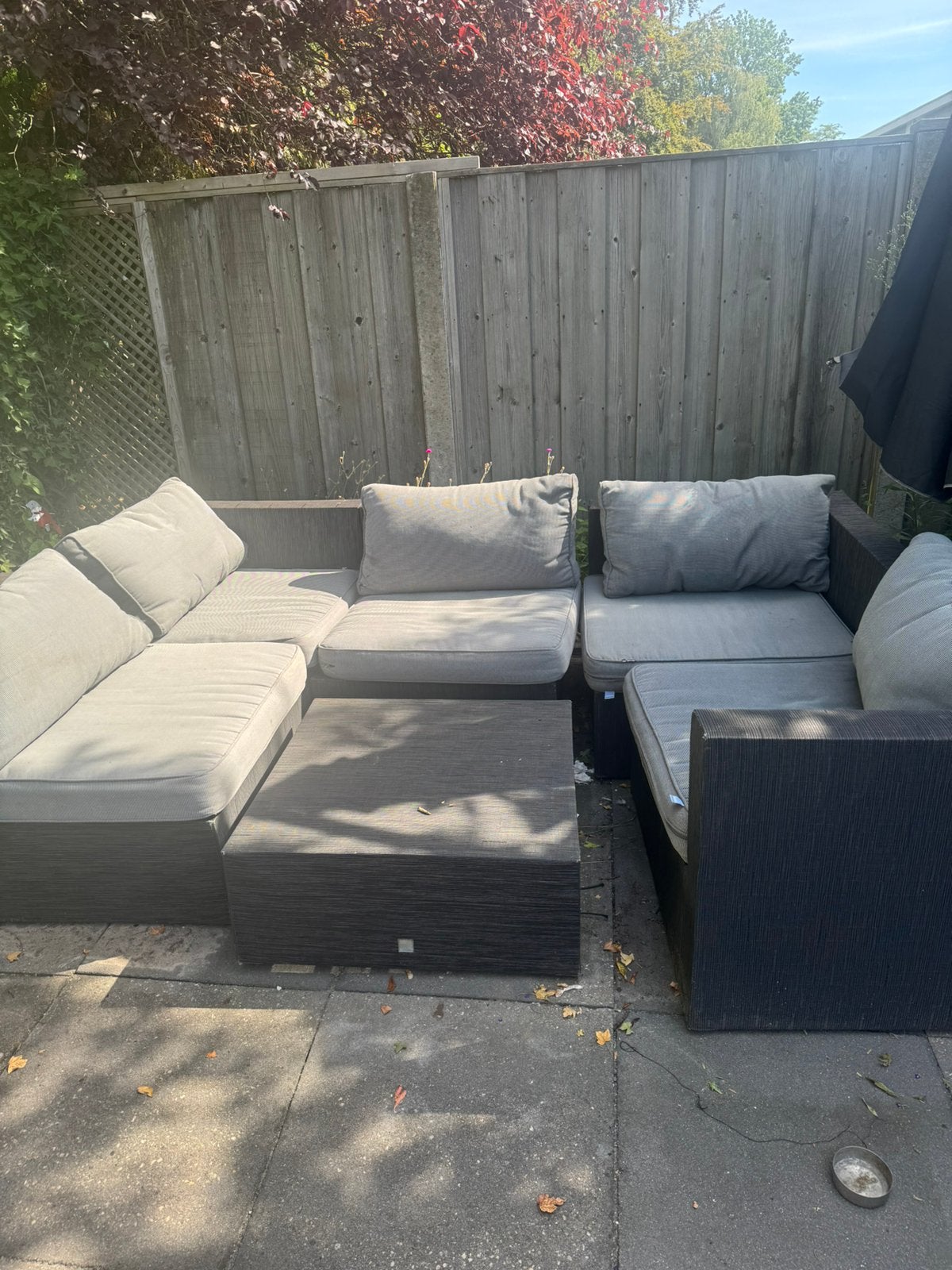 Ik heb tuinsets of Loungesets te koop, Tuin en Terras, Kunststof, Gebruikt, Ophalen of Verzenden, 7 zitplaatsen