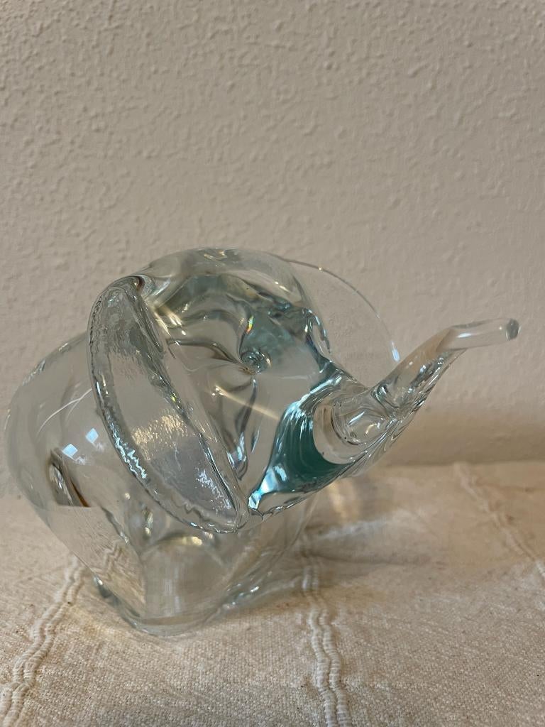 Chribska glasworks zwarw glazen ilifant, Antiek en Kunst, Ophalen of Verzenden