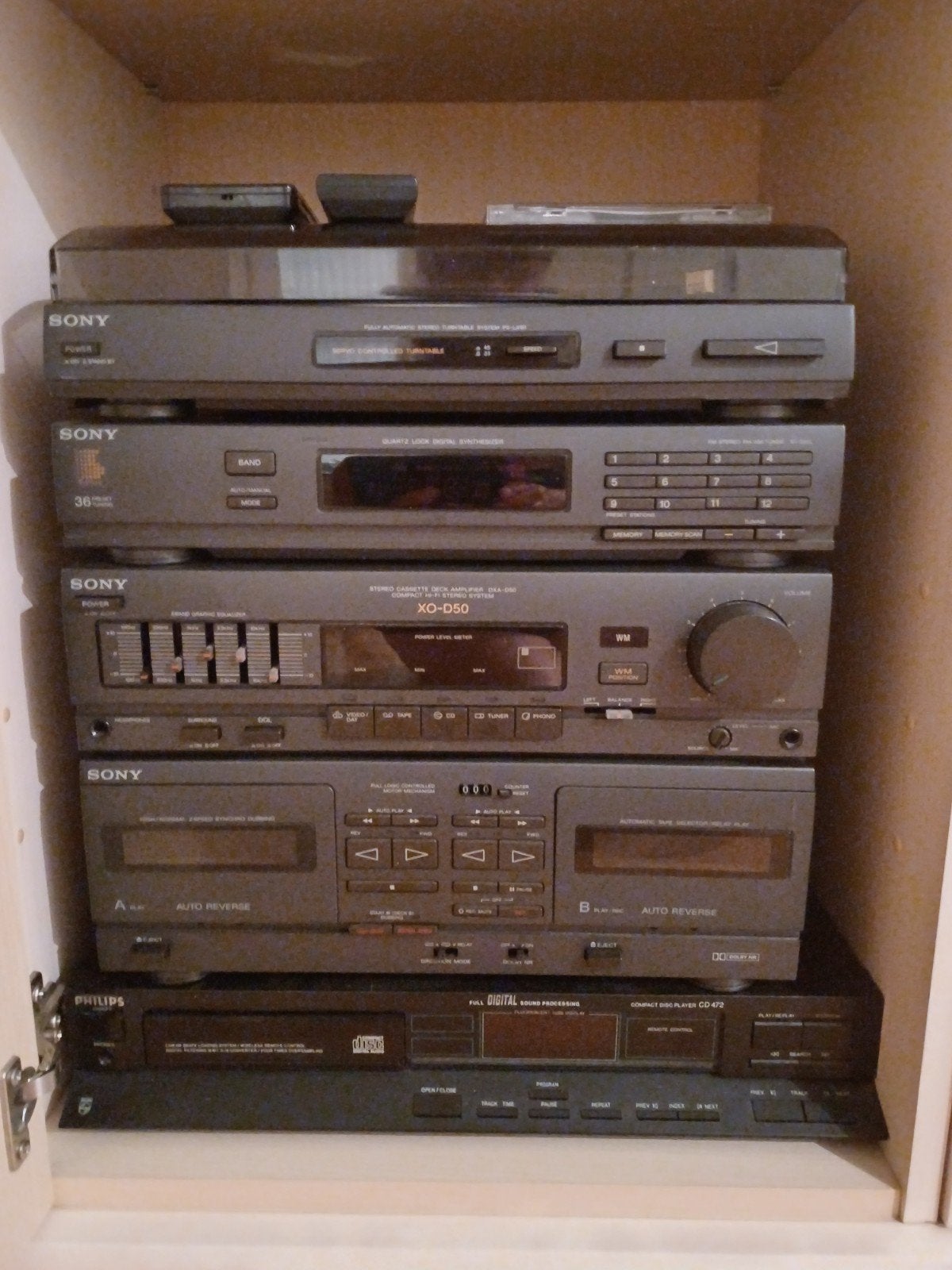Sony apparatuur. platenspeler, cd speler tuner/versterker, Ophalen, Sony