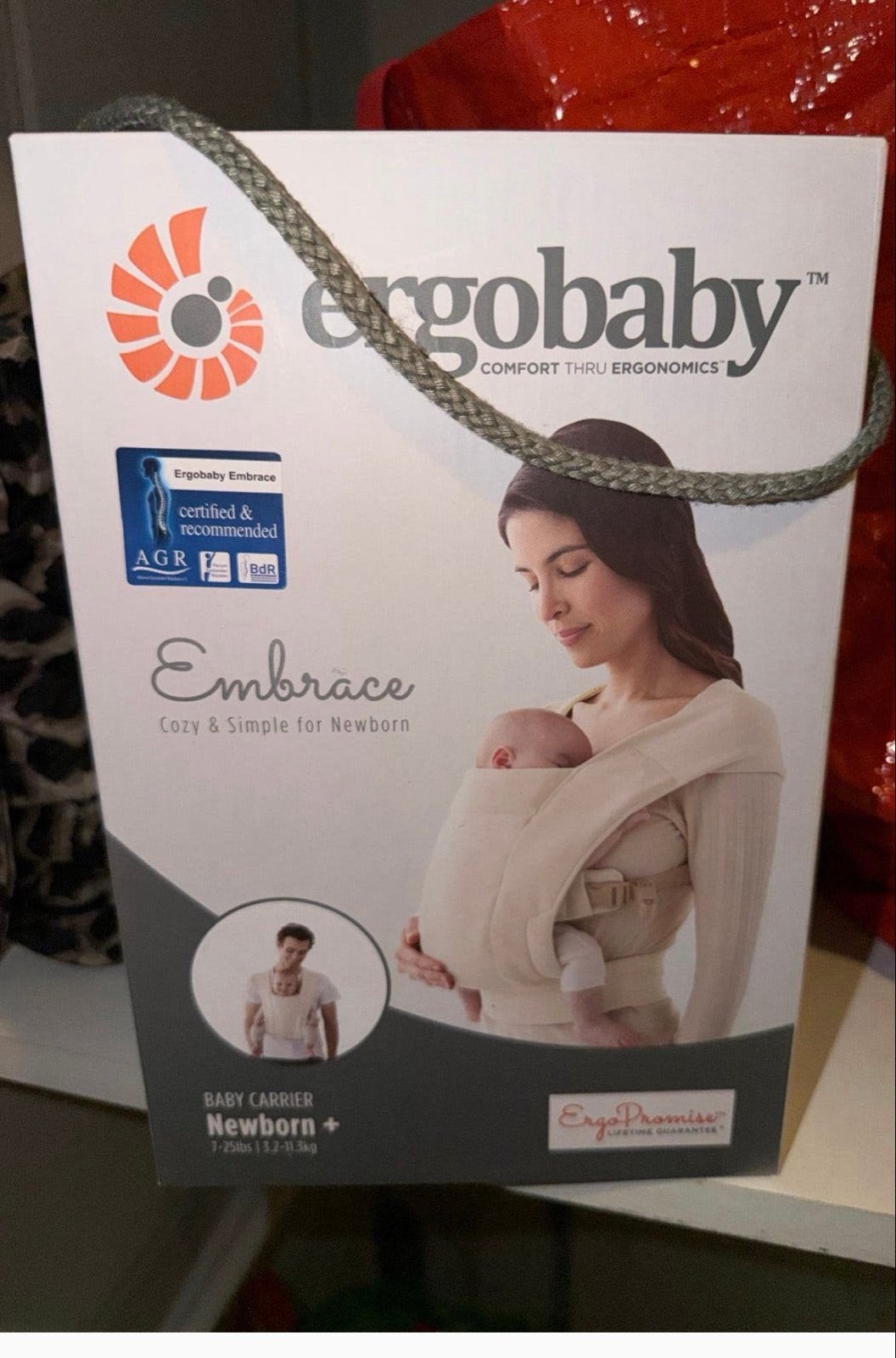 NU WEG! Ergobaby Embrace Draagzak voor pasgeborenen, Zo goed als nieuw, Buik, Draagzak, Ophalen