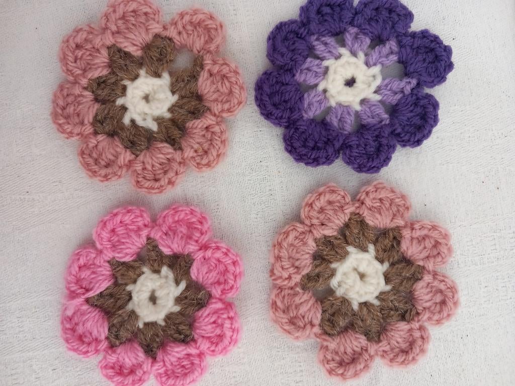 Gehaakte bloem applicatie., Ophalen of Verzenden, Nieuw, Versiering of Embellishment