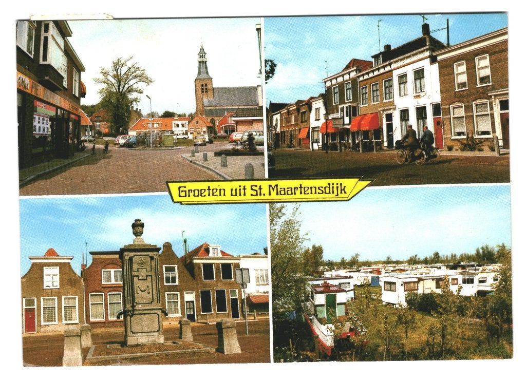 984079 St Maartensdijk .Gelopen met zegel De Stijl Mondriaan, Verzamelen, Ansichtkaarten | Nederland, Ophalen of Verzenden, 1980 tot heden