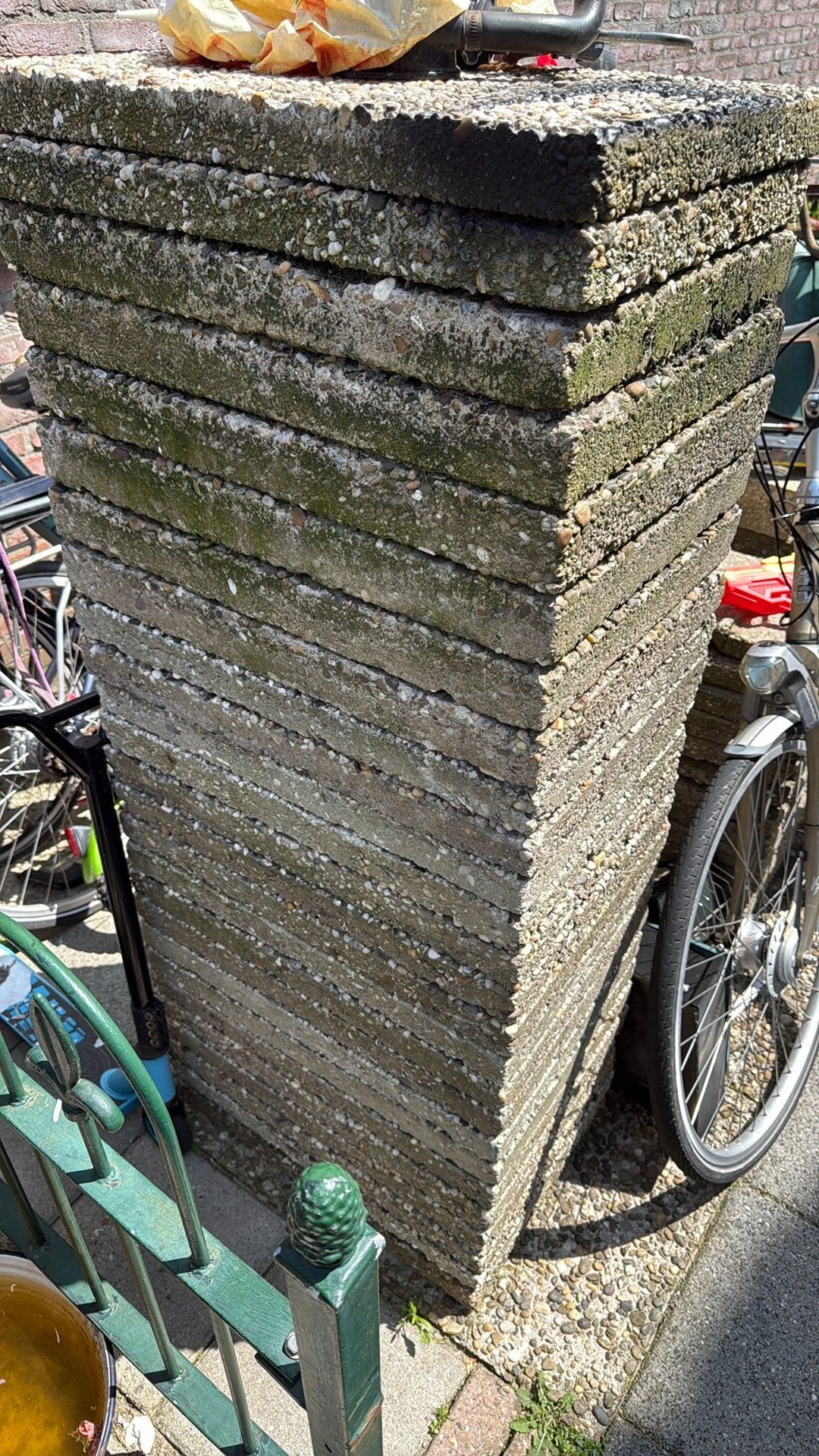 Gratis grindtegels 60x30, Tuin en Terras, Tegels en Klinkers, Ophalen, Zo goed als nieuw, Beton, Terrastegels