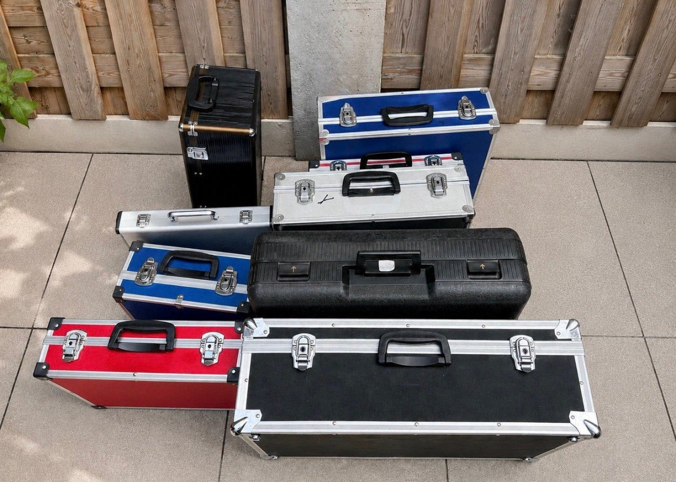 Partij van 9 aluminium koffers / flightcases diverse maten, Ophalen of Verzenden, Overige instrumenten
