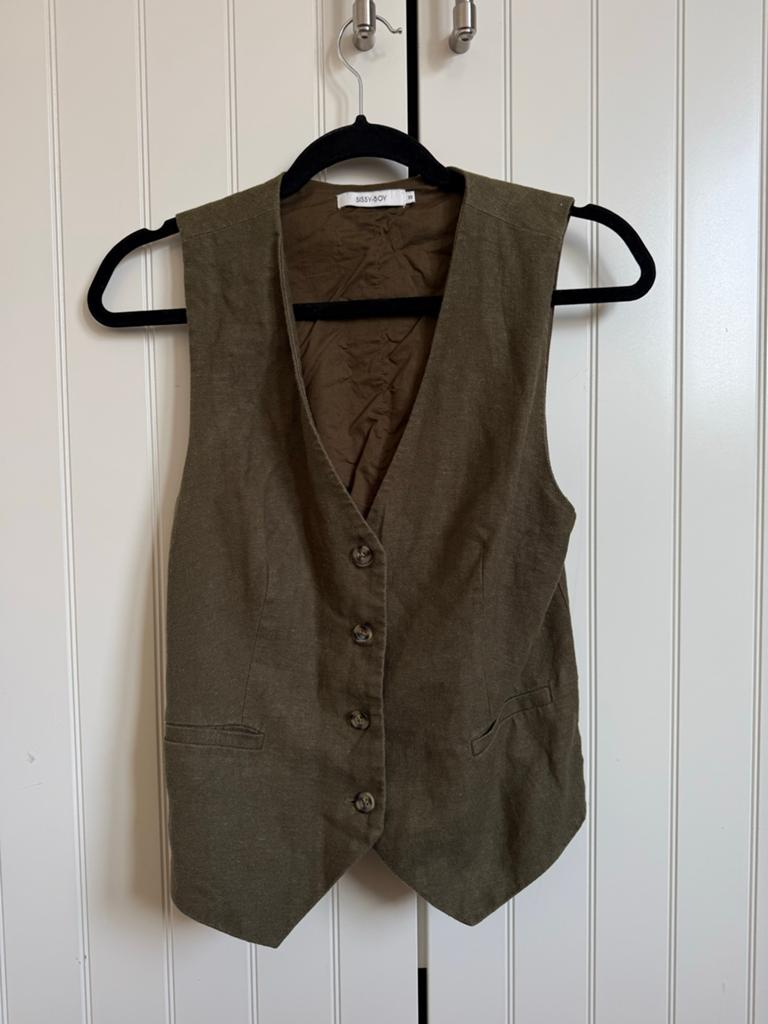 Sissy Boy Linnen Gilet - Maat XS, Kleding | Dames, Overige Dameskleding, Ophalen of Verzenden, Zo goed als nieuw
