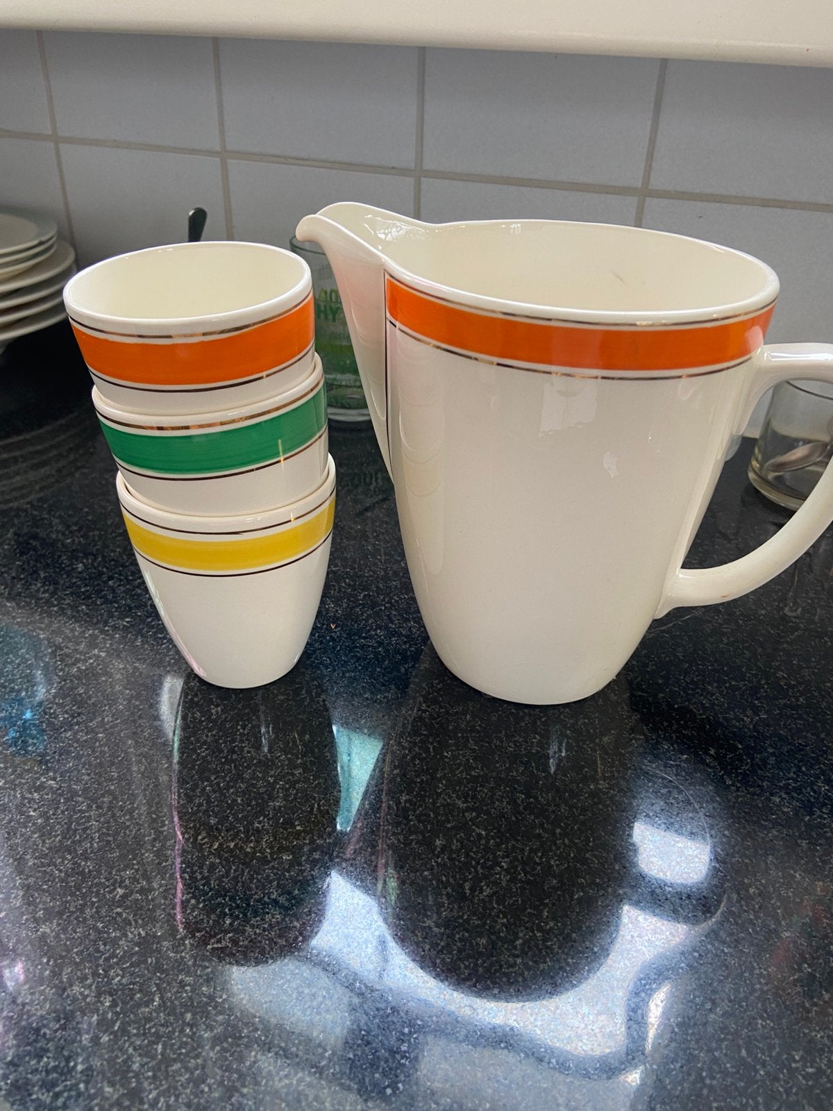 Antieke schenkkannen plus bekers, Antiek en Kunst, Antiek | Servies los, Ophalen