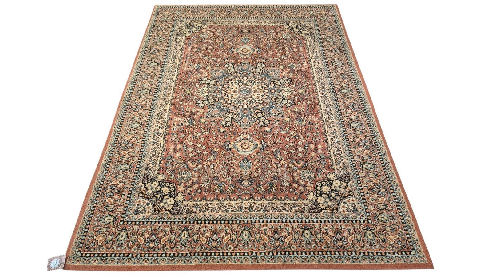 Vintage oosters Kashbah vloerkleed medallion Pink 140x205cm, Blauw, 150 tot 200 cm, 200 cm of meer, Ophalen of Verzenden