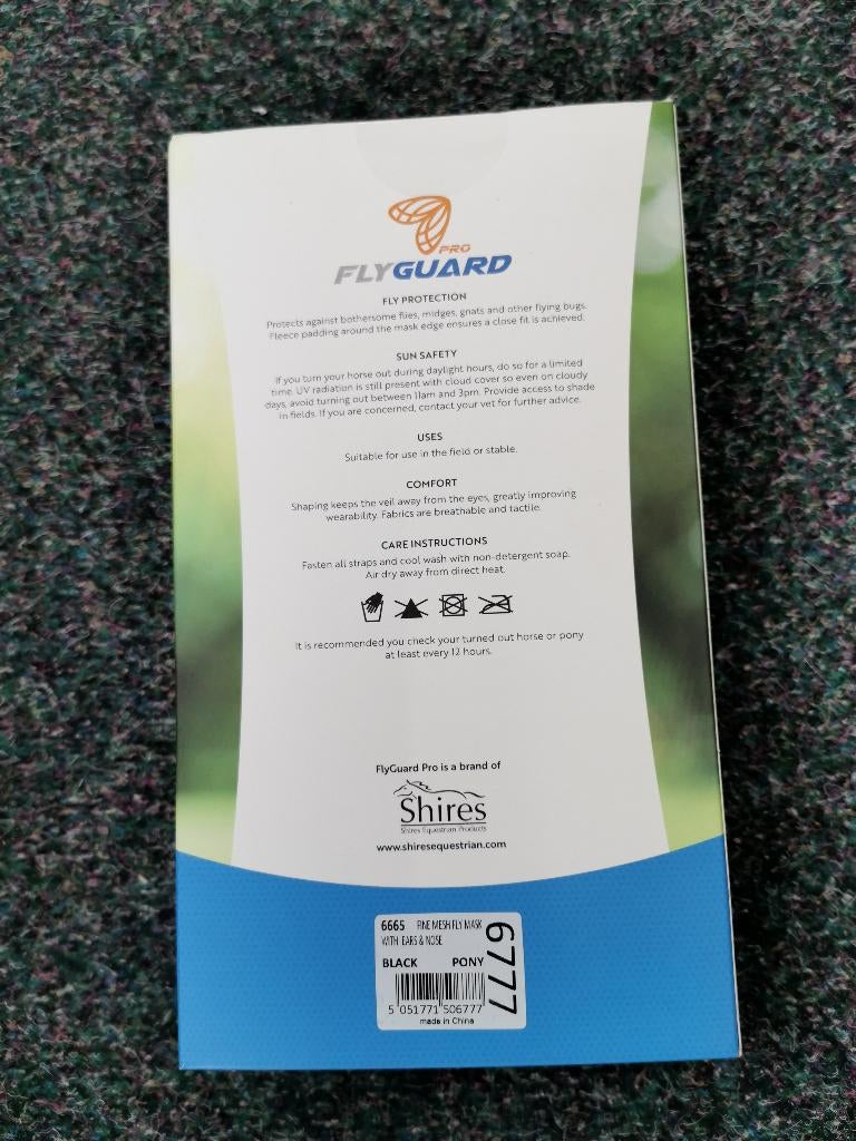 Shires vliegenmasker 6665 zwart xs pony/smpony/pony/cob/full, Eu, Ophalen of Verzenden, Shires, Eu