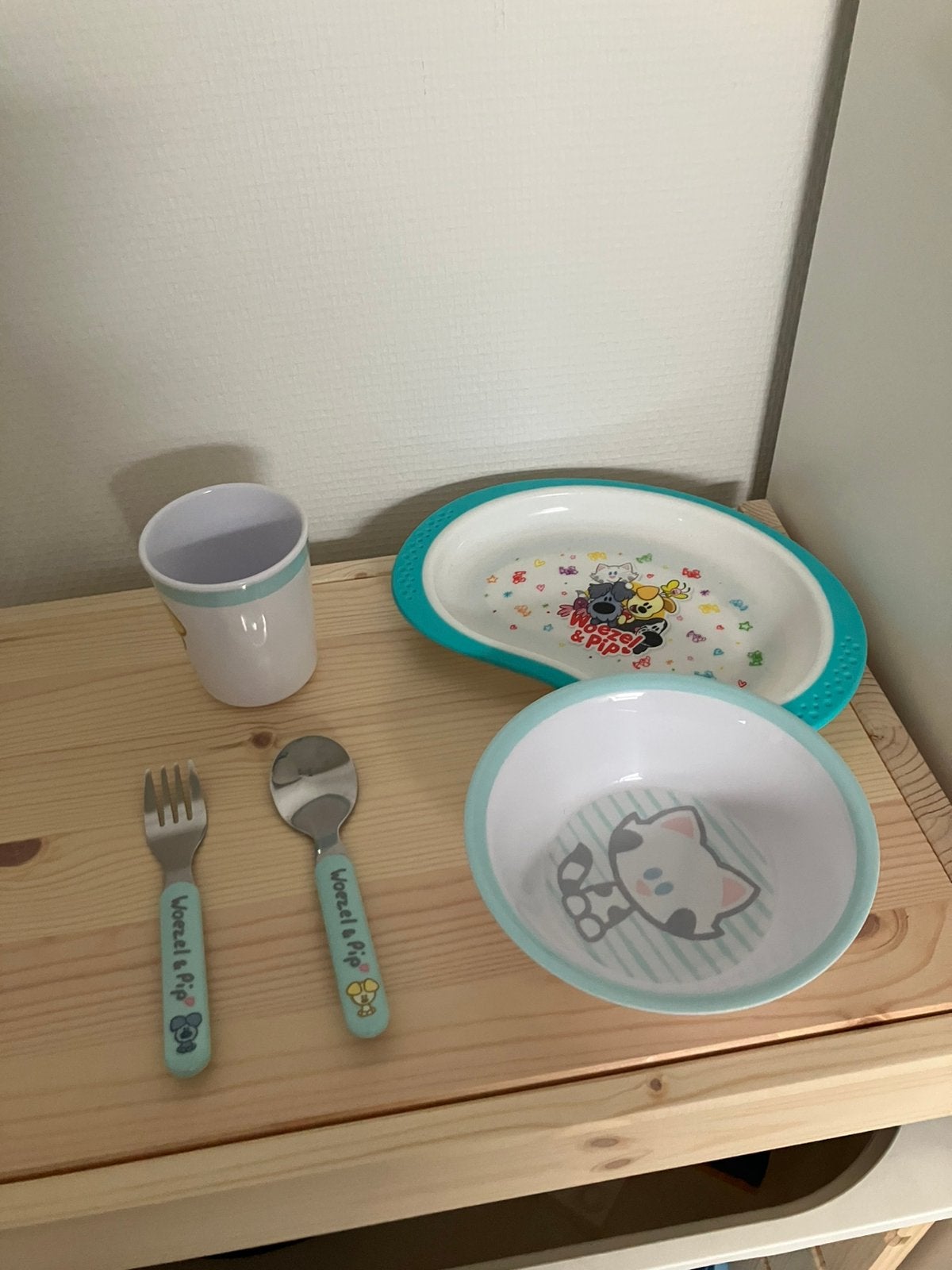 Nieuw woezel en Pip eetset, Ophalen of Verzenden, Nieuw, Overige typen