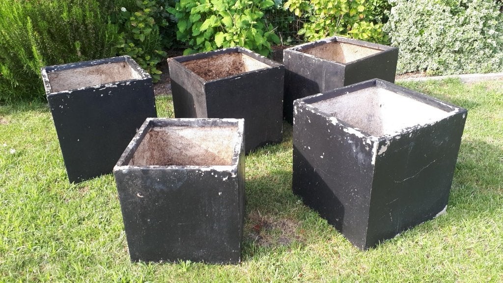 Vierkante Fiberstone Plantenbakken van €815,- nu maar €175,-, Ophalen, Kunststof, Minder dan 60 cm, Vierkant