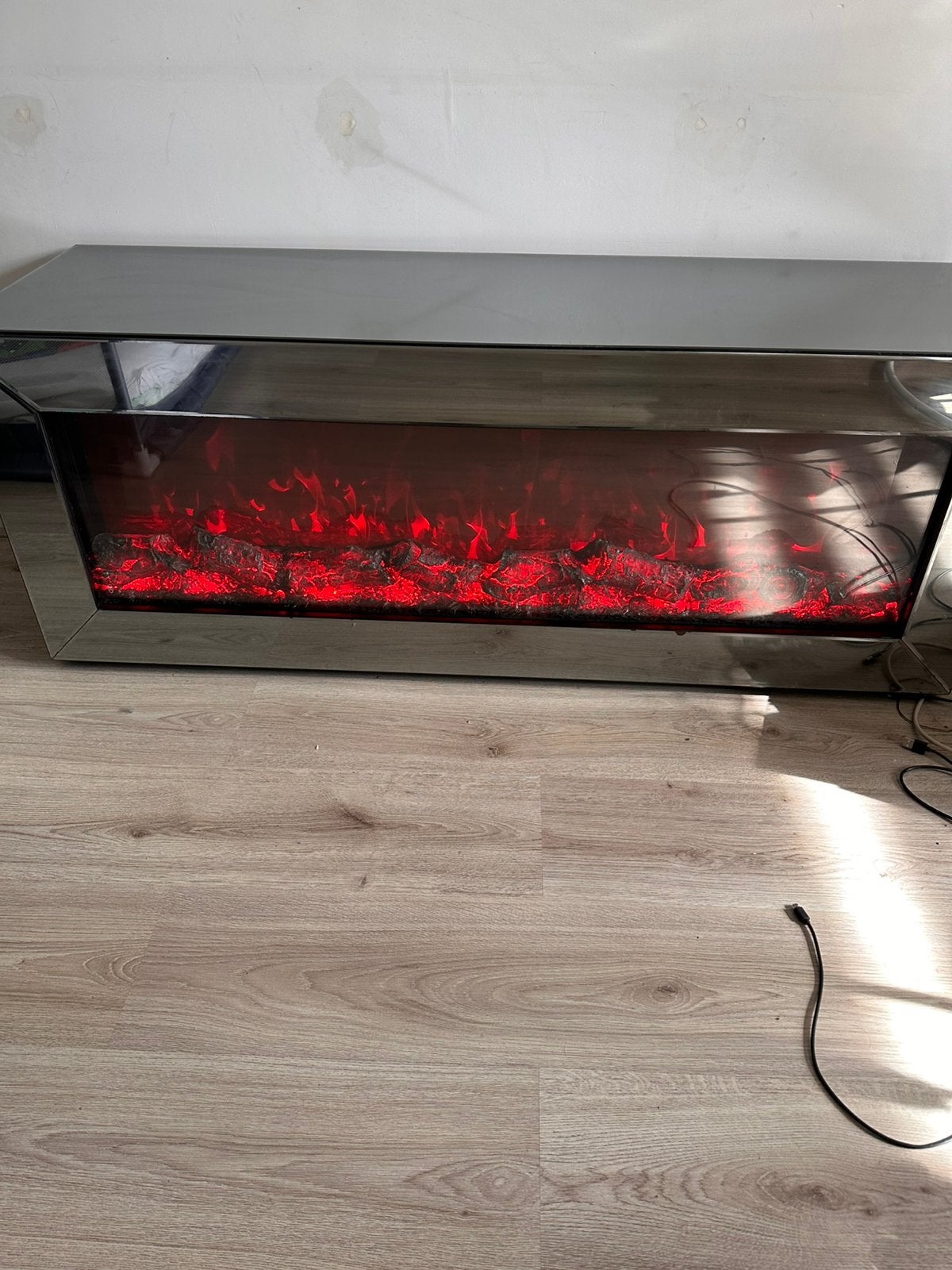 Mooie sfeerhaard/tv meubel, Ophalen, Zo goed als nieuw, Vrijstaande haard, Elektrische haard