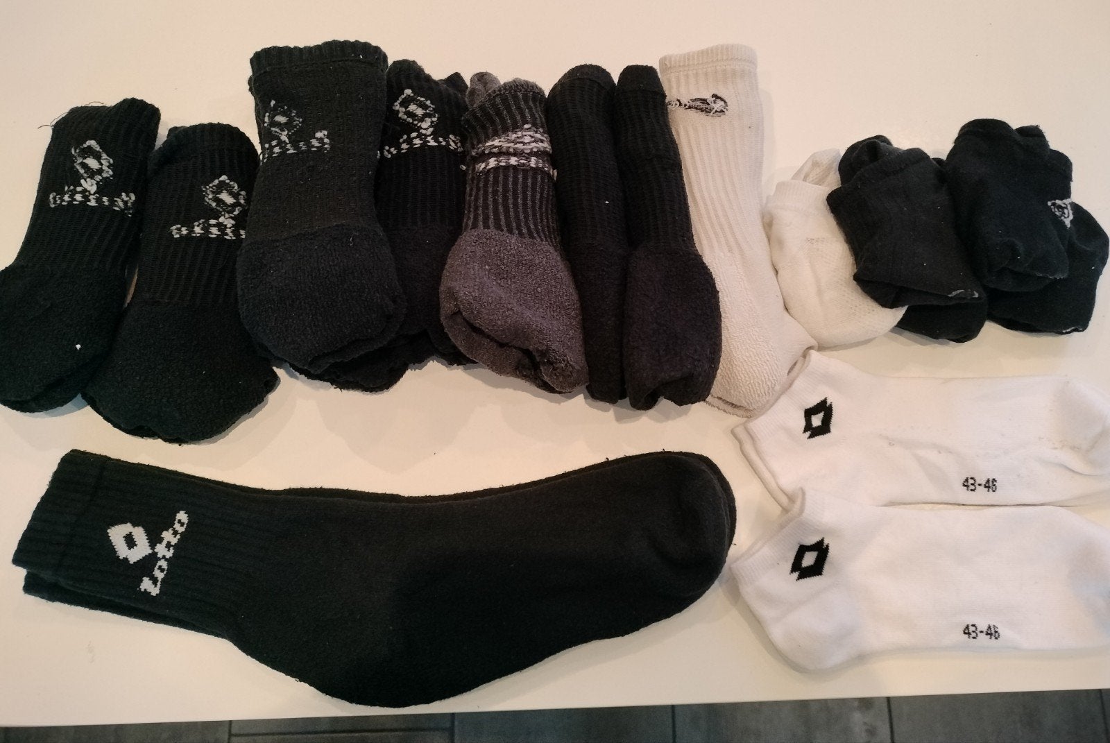 Sport- en sneakersokken maat 42-46, diverse kleuren, Kleding | Heren, Lotto, Wit, Maat 43 t/m 46, Ophalen of Verzenden