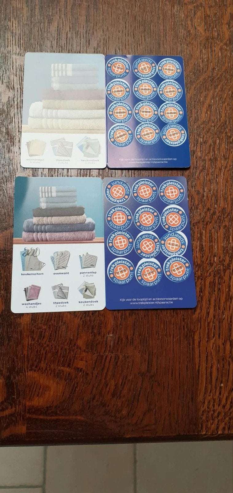 2 volle spaarkaarten Trekpleister handdoekzegels voor 1 euro, Verzenden, Winkel, Super of Benzinepomp, Volle spaarkaart