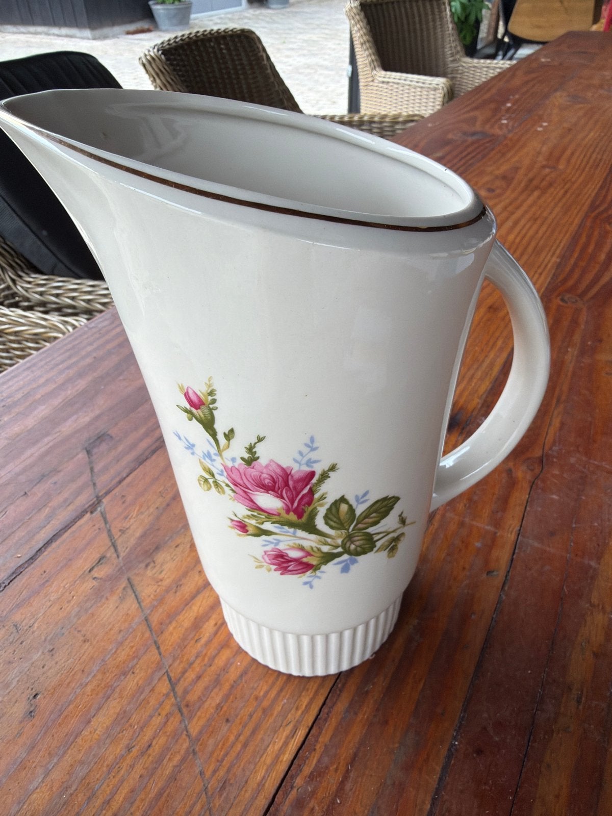 Vintage Kan Pruszków Polen kan met rozen decor, Ophalen of Verzenden