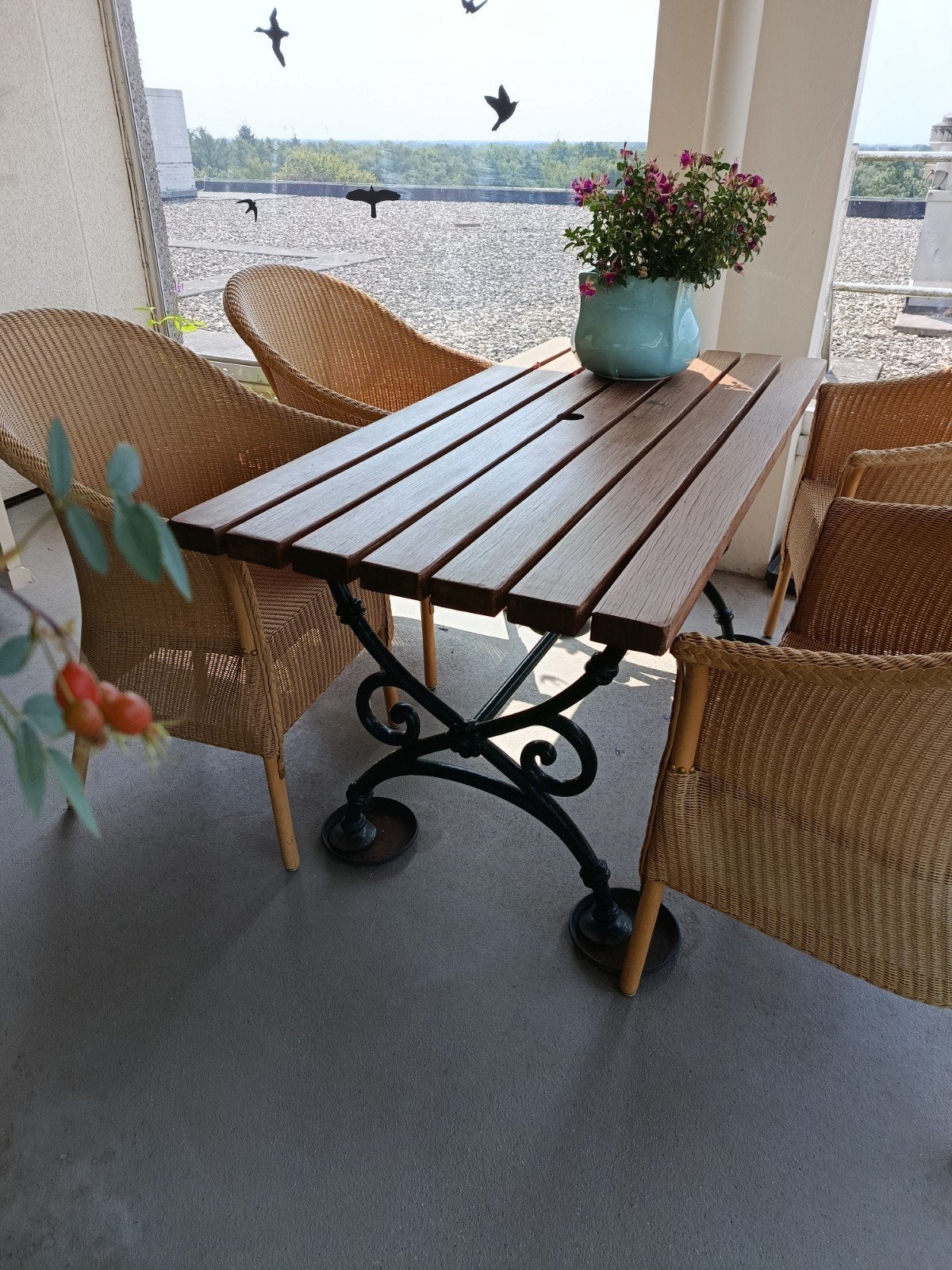 Tuinset., 4 zitplaatsen, Hardhout, Ophalen of Verzenden, Zo goed als nieuw