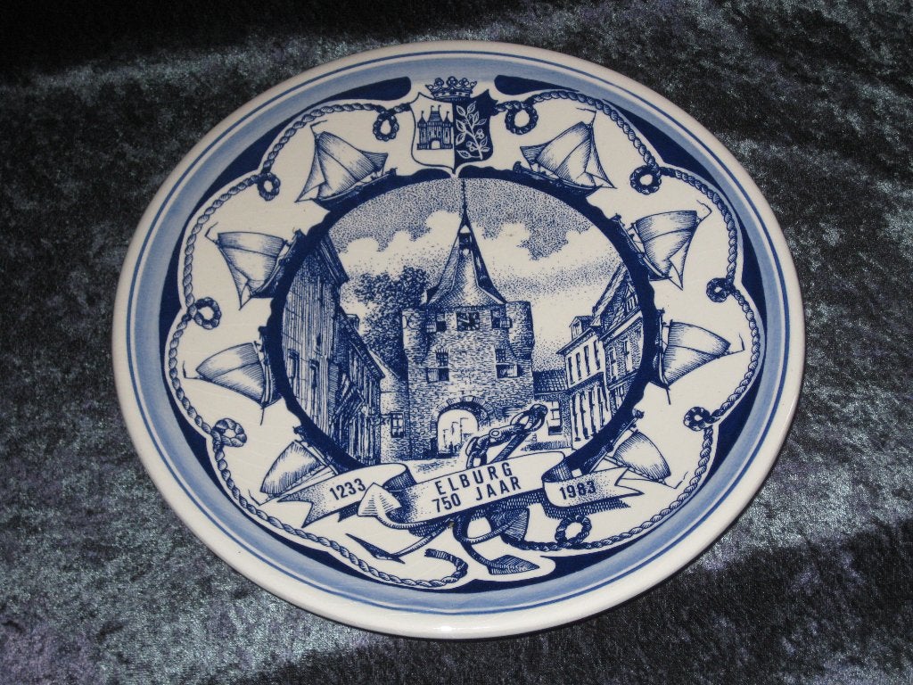 Elburg 750 Jaar Wandbord (1233-1983), Antiek en Kunst, Ophalen