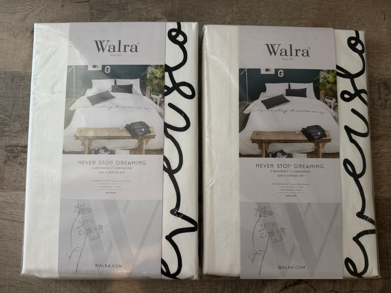 Walra - Dekbedovertrek - Eenpersoons - 140x220 cm, Eenpersoons, Wit, Dekbedovertrek, Nieuw