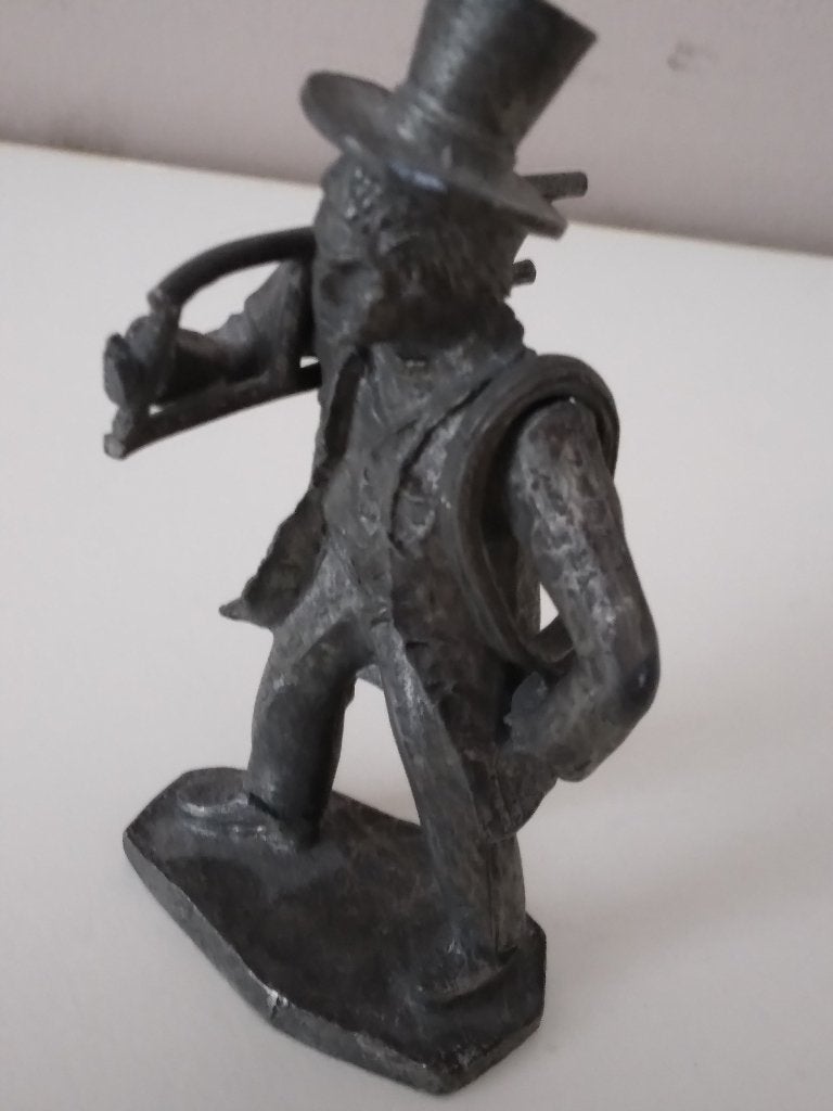 tin schoorsteenveger oude ambachten 8 cm hoog, Ophalen of Verzenden