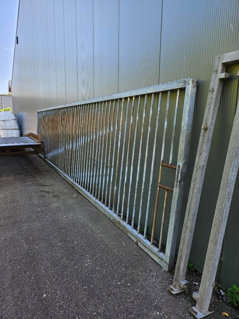 Handbediend schuifhek, Ophalen, Gebruikt, IJzer, Spijlenhekwerk