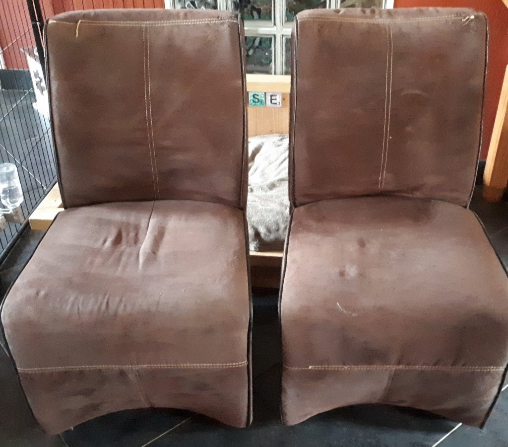 Stoelen, Ophalen, Gebruikt, Bruin, Twee
