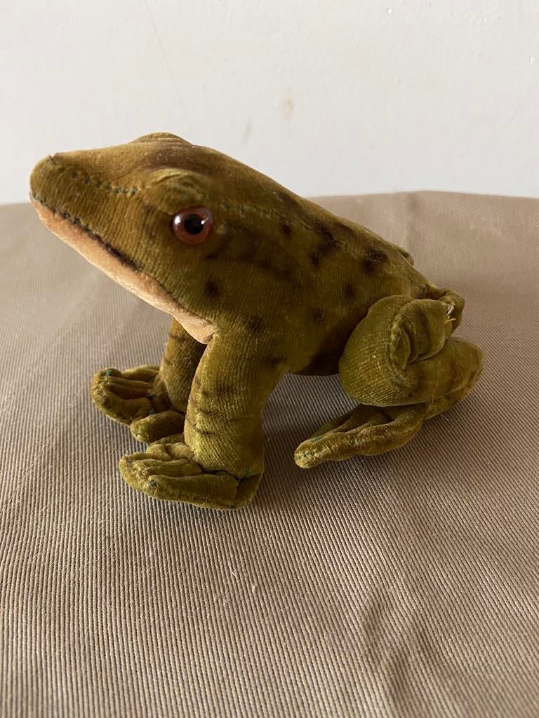 Steiff kikker Froggy, 3408, Antiek en Kunst, Antiek | Speelgoed, Ophalen of Verzenden