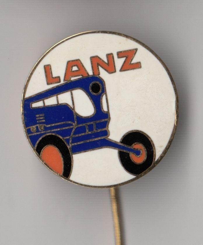 Lanz Tractor rond emaille speldje, Gebruikt, Niet vindbaar, Niet vindbaar, Speldje of Pin