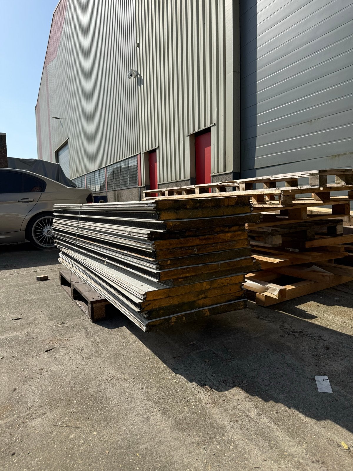 Gebruikte isolatie platen, (overheaddeur), Ophalen of Verzenden, Gebruikt, Overige materialen, 50 tot 100 mm