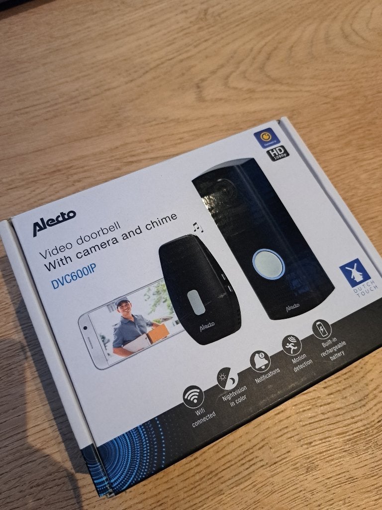 Alecto DVC600IP Video Deurbel met Camera en Chime, Ophalen, Ingebouwde camera, Nieuw, Draadloos